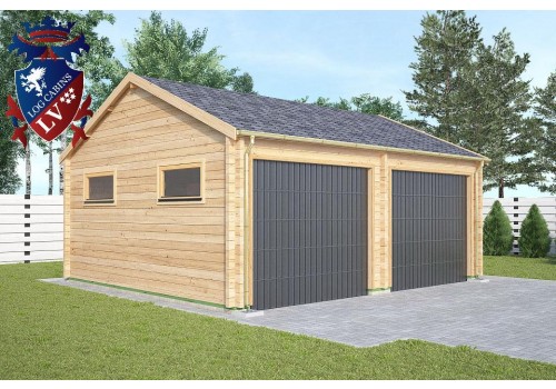 the dublin double garage log cabin